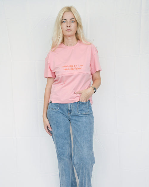 Breastfeeding Tee "Running on Love"