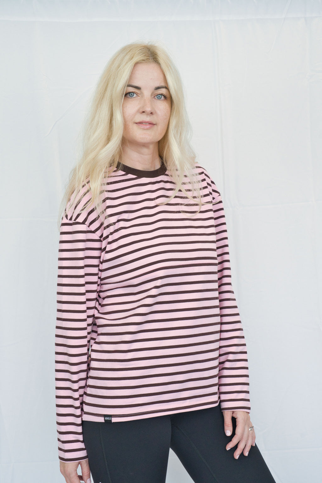 Pink & Brown Breastfeeding Long Sleeve with Hidden Zip