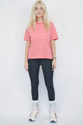 Red & Purple Striped Breastfeeding Tee with Hidden Zip